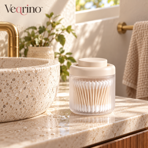 Veqrino™ PressTop Cotton Swab Organizer