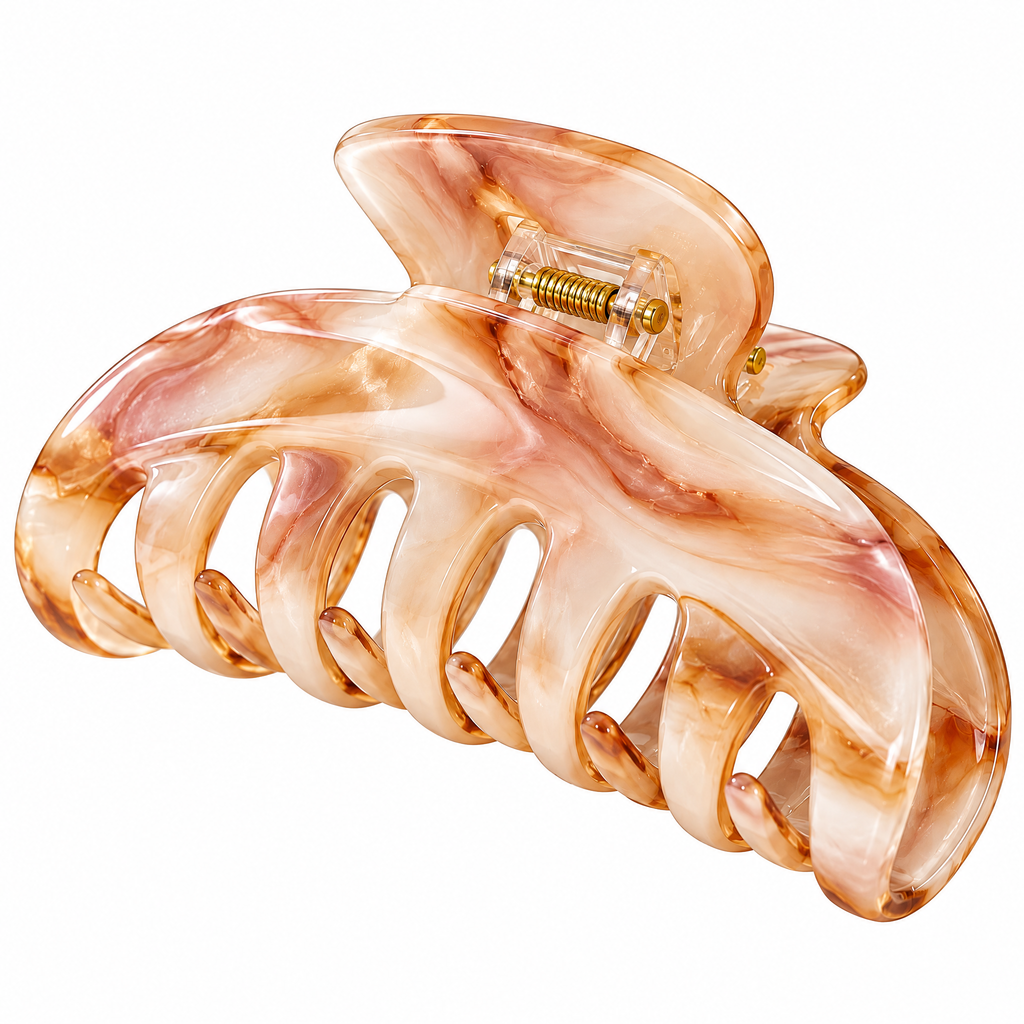 Veqrino™ Blush Marble Acetate Claw Clip