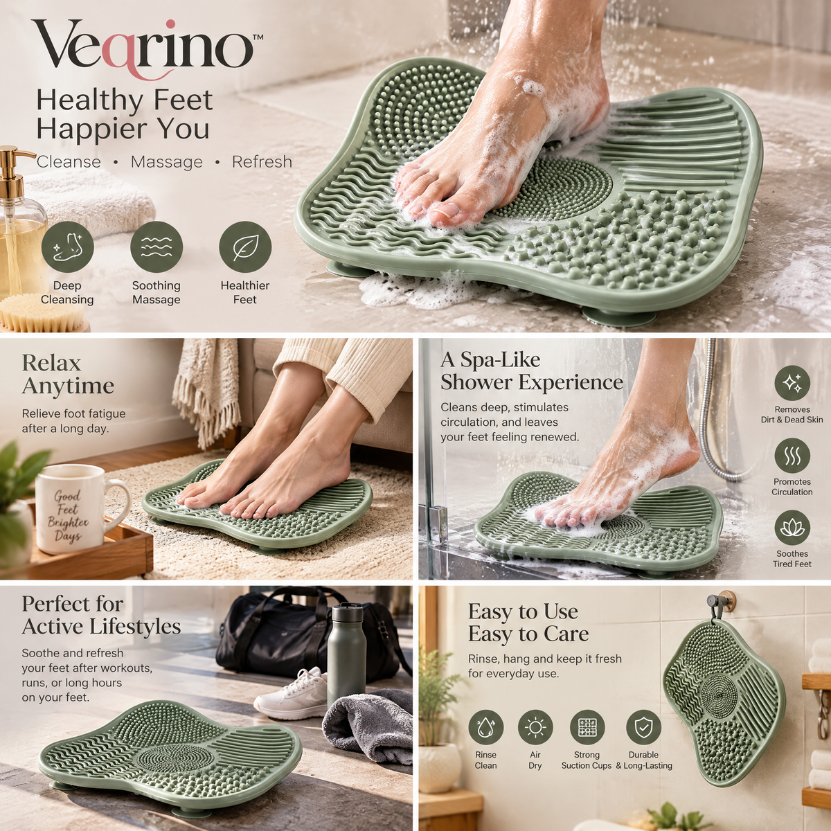 Veqrino™ BrushRenew Cleaning Mat