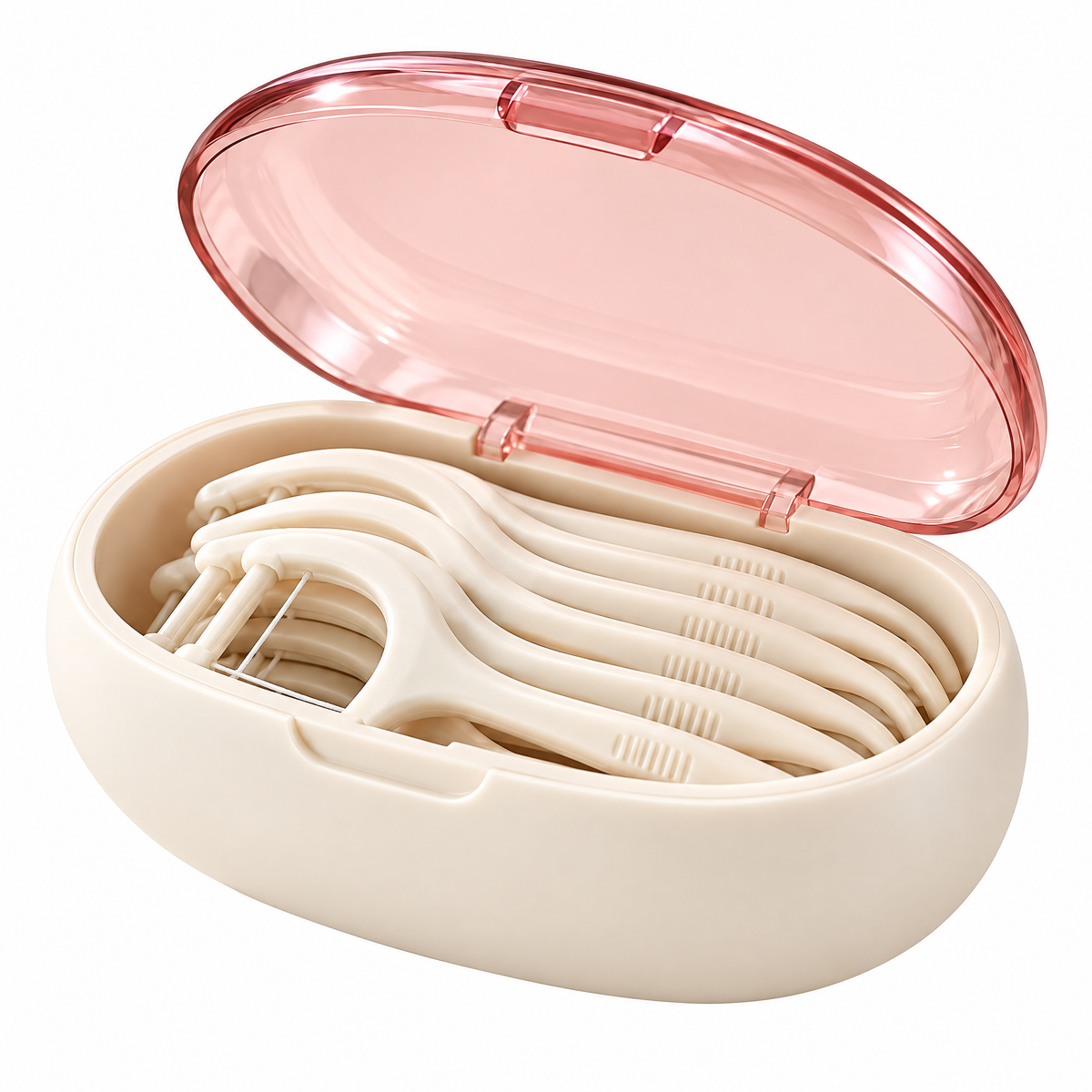 Veqrino™ Blush Travel Floss Pick Case
